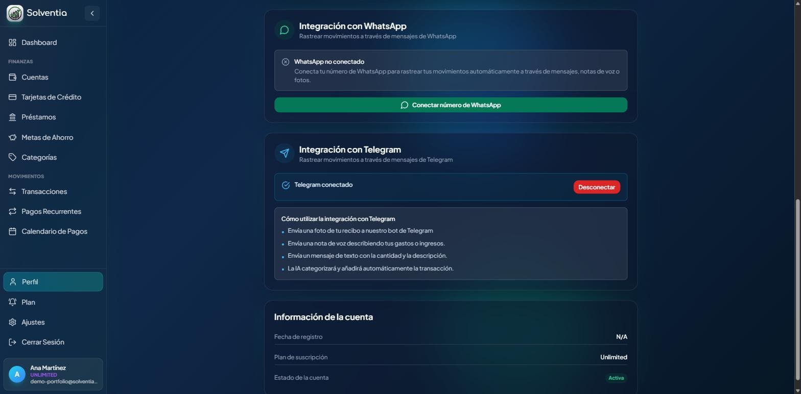 Captura de pantalla de Solventia